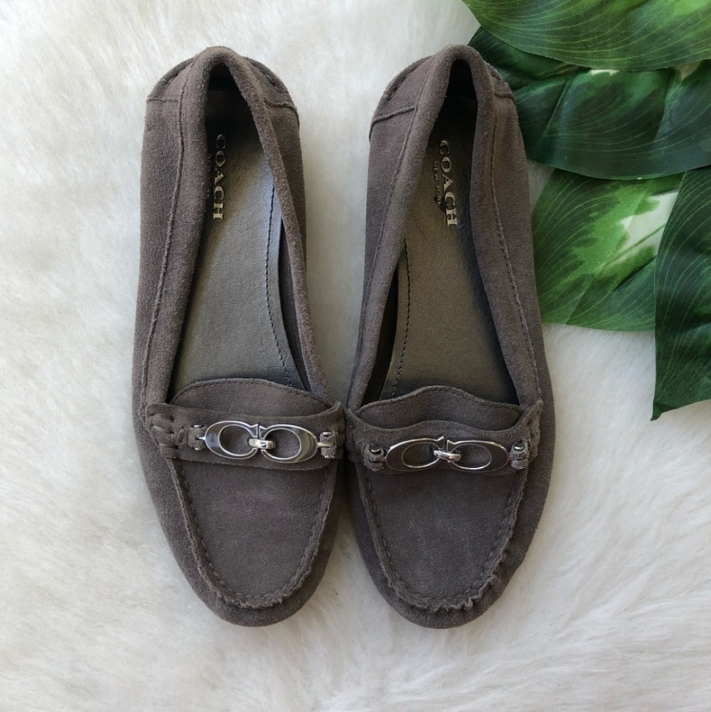 Coach gray loafers